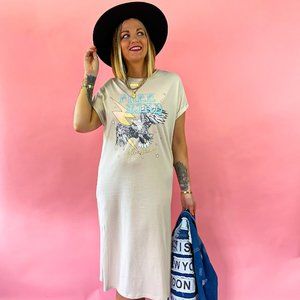 Free Bird Graphic T-Shirt Dress